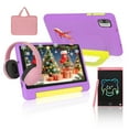 thumbnail image 1 of 7-inch Kids Learning Tablet Bundle - 8GB RAM + 64GB ROM (Expandable to 128GB) | Parental Control, Pre-Installed Kids Software, Dual Camera | Includes Headphones, Stylus & Bag - Purple, 1 of 7