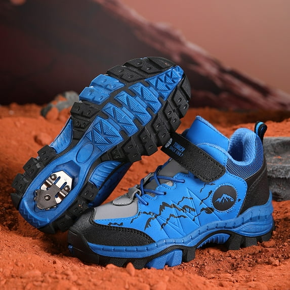 Kids Leather Outdoor Non-Slip Sneakers Boys Girls Unisex-Child Comfortable Athletic Running Walking Shoes Children Climbing Hiking Shoes