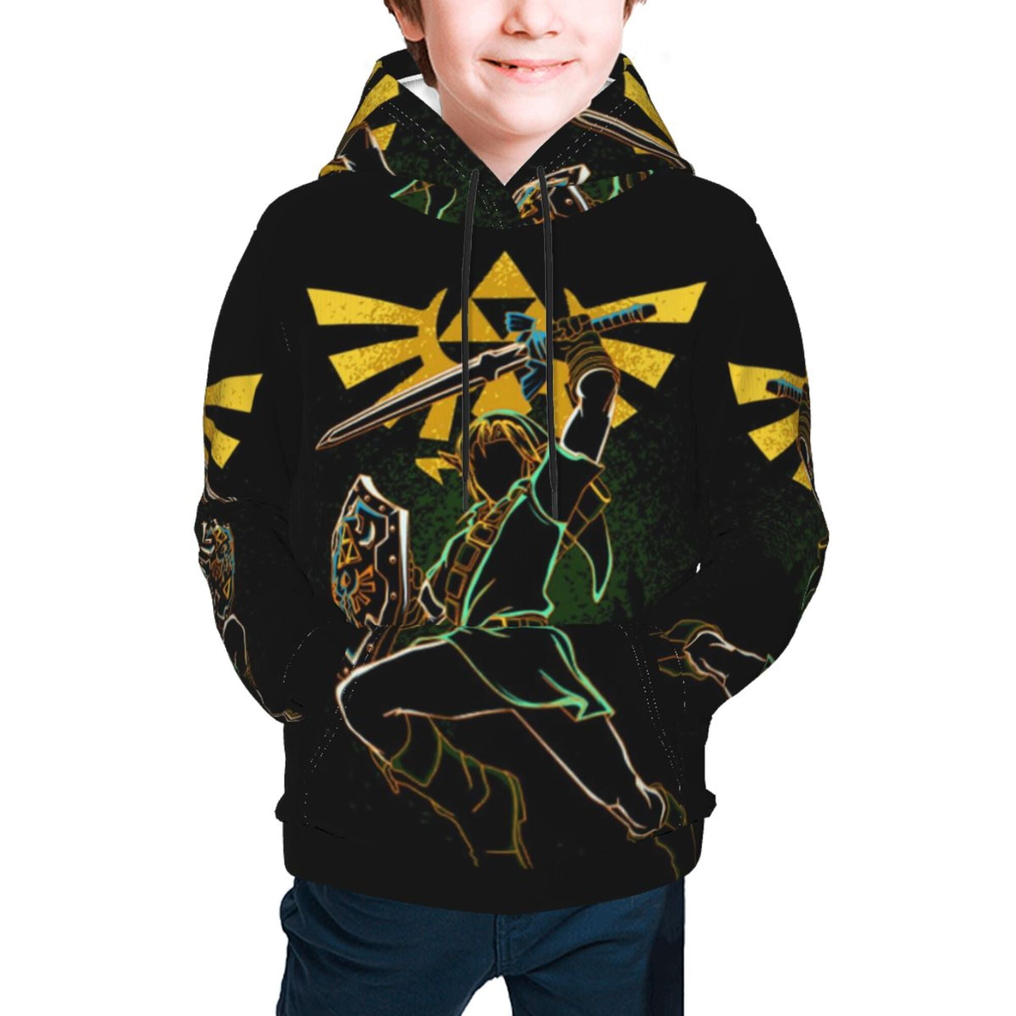 Kids Legend Of Zelda Pullover Hoodie With Pocket 3d Printed Novelty Anime Hooded Sweatshirt For Boy Girl Walmart