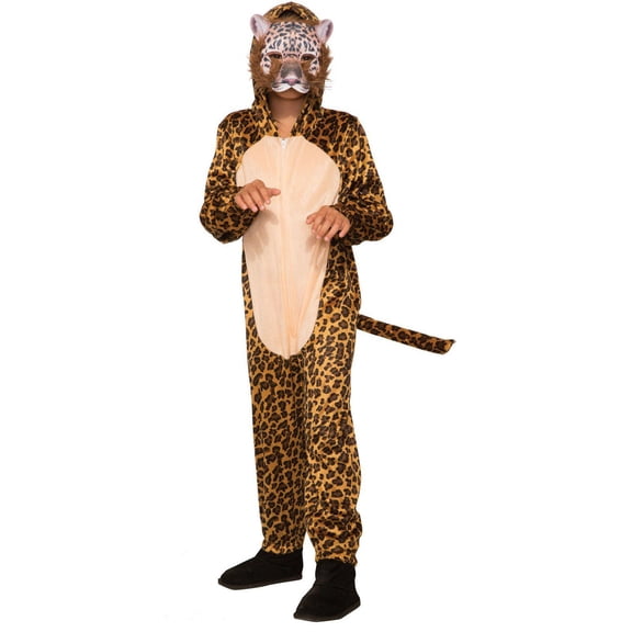 Kids Leopard Jumpsuit With Mask