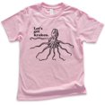 thumbnail image 1 of Kids Let's Get Kraken T-shirt, Youth Kids Boy Girl T-Shirt, Animal Pun T-shirt, Funny Giant Octopus Squid Shirt, Light Pink, Large, 1 of 4