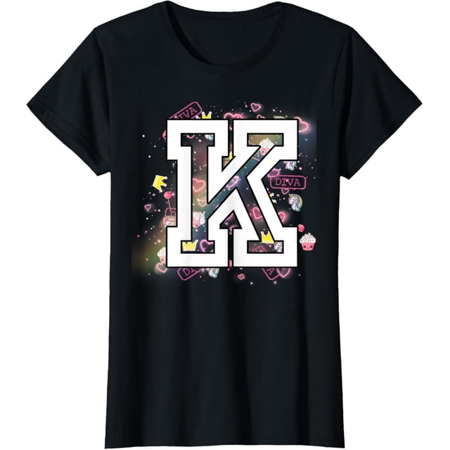 Kids Letter K Clothing For a Girl Who's Name Starts With K TShirt