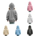 thumbnail image 1 of Kids Letter Print Hoodie No Drawstring Long Sleeve Pullover Top For Boys Girls, 1 of 5