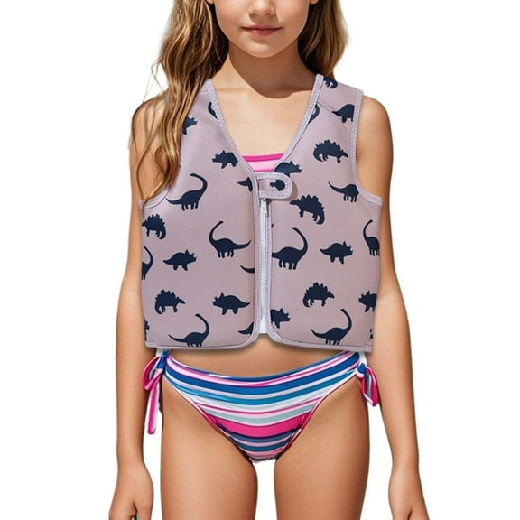 Kids Life Jacket 50+ Lbs Adjustable Fit Epe Foam Swim Vest Coast Guard Approved Life Vest Floaties Swimwear Buoyancy Jacket for Pool & Beach