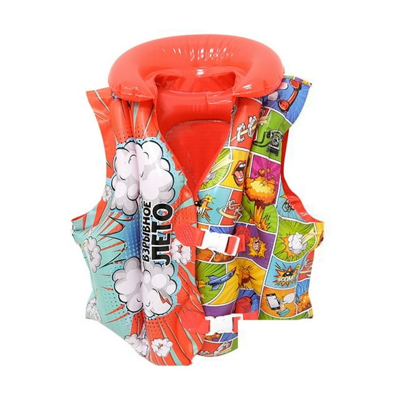 Kids Life Jacket 50+ Lbs Adjustable Safety Strap Epe Foam Water Vest Swim Buoyancy Vest Child Float Swimsuit Swimwear Buoyancy Jacket for Swimming, Boating & Water Sports