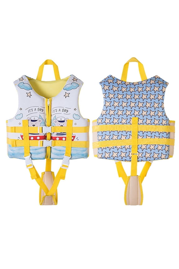 Kids Life Jacket Boating Adjustable Safety Strap Epe Foam Kids Swim Vest Coast Guard Approved Life Vest Floaties Jackets Swimwear Buoyancy Jacket for Pool & Beach