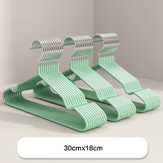 Kids Light Green Non-Slip Hangers, Clothes Hangers Non Slip, Heavy Duty Hangers for Clothes, Space Saving Closet Hangers, 12X7 Inch Coated Non-Mark Children’S Clothing Hangers for