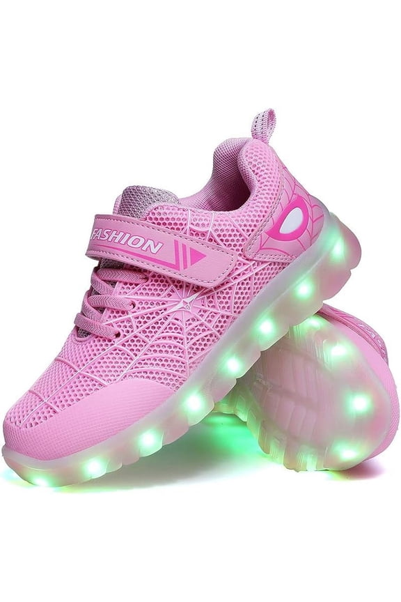 Kids Light Up Shoes Led Flash Sneakers with Spider Upper USB Charge for Boys Girls Toddles Best Gift for Birthday Thanksgiving Christmas Day