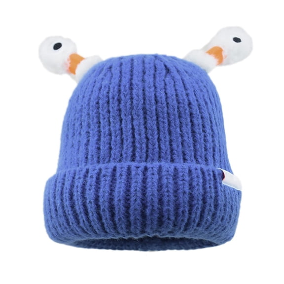 Kids Light-up Beanie Caps Soft Winter Warm Snail Antenna Knit Hats Kids Skull Caps