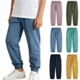 thumbnail image 1 of Kids Lightweight Breathable Joggers Pants, Boys Girls Summer Ultra-Thin Anti-Mosquito Casual Pants, Elastic Waist Drawstring Sweatpants for 1-14 Years, Outdoor Play Loungewear, 1 of 9