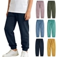 thumbnail image 1 of Kids Lightweight Breathable Joggers Pants, Boys Girls Summer Ultra-Thin Anti-Mosquito Casual Pants, Elastic Waist Drawstring Sweatpants for 1-14 Years, Outdoor Play Loungewear, 1 of 9