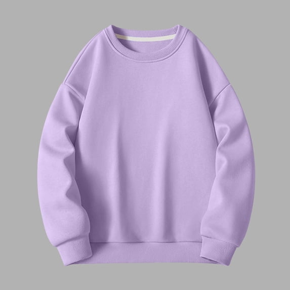 Kids Lightweight Crewneck Sweatshirts, Long Sleeve Fall Winter Pullover Tops, Sporty Casual Tees for Big Boys and Girls, 14 Years