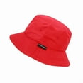 thumbnail image 1 of Kids Lightweight Packable Bucket Sun Hat – Quick Dry Nylon Polyester Hat for Boys and Girls, UV Protection, Outdoor Activity, Camping, Beach(7-10 yrs, Red), 1 of 1