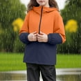 thumbnail image 1 of Kids Lightweight Raincoats Waterproof Jacket with Hooded Breathable Windbreaker Full-Zip for Boys Girls Outdoor Sports, 1 of 7