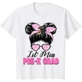 thumbnail image 1 of Kids Lil Miss Pre-K Grad Messy Bun Girl Graduation Last Day Kids T-Shirt, 1 of 4