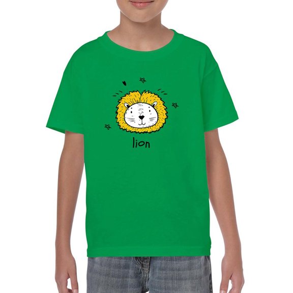 Kids Lion Drawing T-Shirt Juniors -Image by Shutterstock,  Small