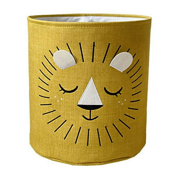 Kids Lion Foldable Laundry Hamper Thick Fabric Storage Basket for Organizing Kid's Room, Toys, and Clothes