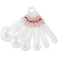 Kids Liquid Measuring Spoons Set 6Piece White Set with Clear
