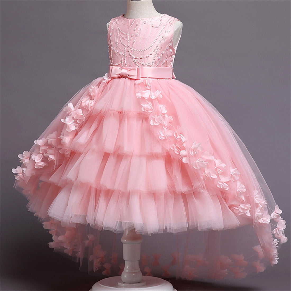 knee length dresses for ladies Girls' Birthday Twirl Dress Outfit 4 main image 1