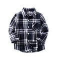 thumbnail image 1 of Kids Little Boys Girls Baby Red Plaid Flannel Shirt Jacket Long Sleeve Button Down Flannel Shirt Plaid Tops Girl Boy Clothes, 1 of 4