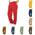 thumbnail image 1 of Kids Little Boys Girls Sweatpants Wide Straight Leg Pants Bottom Sweatpants Joggers Pants Workout High Waisted Yoga Pants with Pockets Pant Flannel Pants Baby Boy Baby Clothes Knit Stripped, 1 of 6