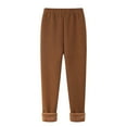 thumbnail image 1 of Kids Little Girl's Winter Fleece Warm Leggings Girls Solid Color Thick Capris Pants Fit for 2-13 Years, 1 of 6