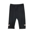 thumbnail image 1 of Kids Little Girls Cotton Capris Leggings Bow Solid Color Elastic Waist Stretchy Trousers Spring Summer Comfort School Uniform Pants, 1 of 4