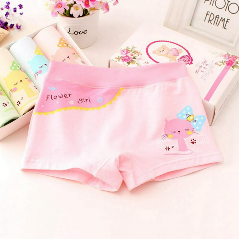 Kids Little Girls Underwear Toddler Baby 100% Cotton Soft Briefs Panties  Cartoon Big Girls Undies 2-12 Years (Pack of 5)