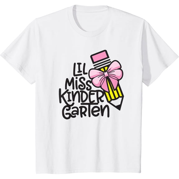 Kids Little Miss Kindergarten Shirt Back to School First Day T-Shirt