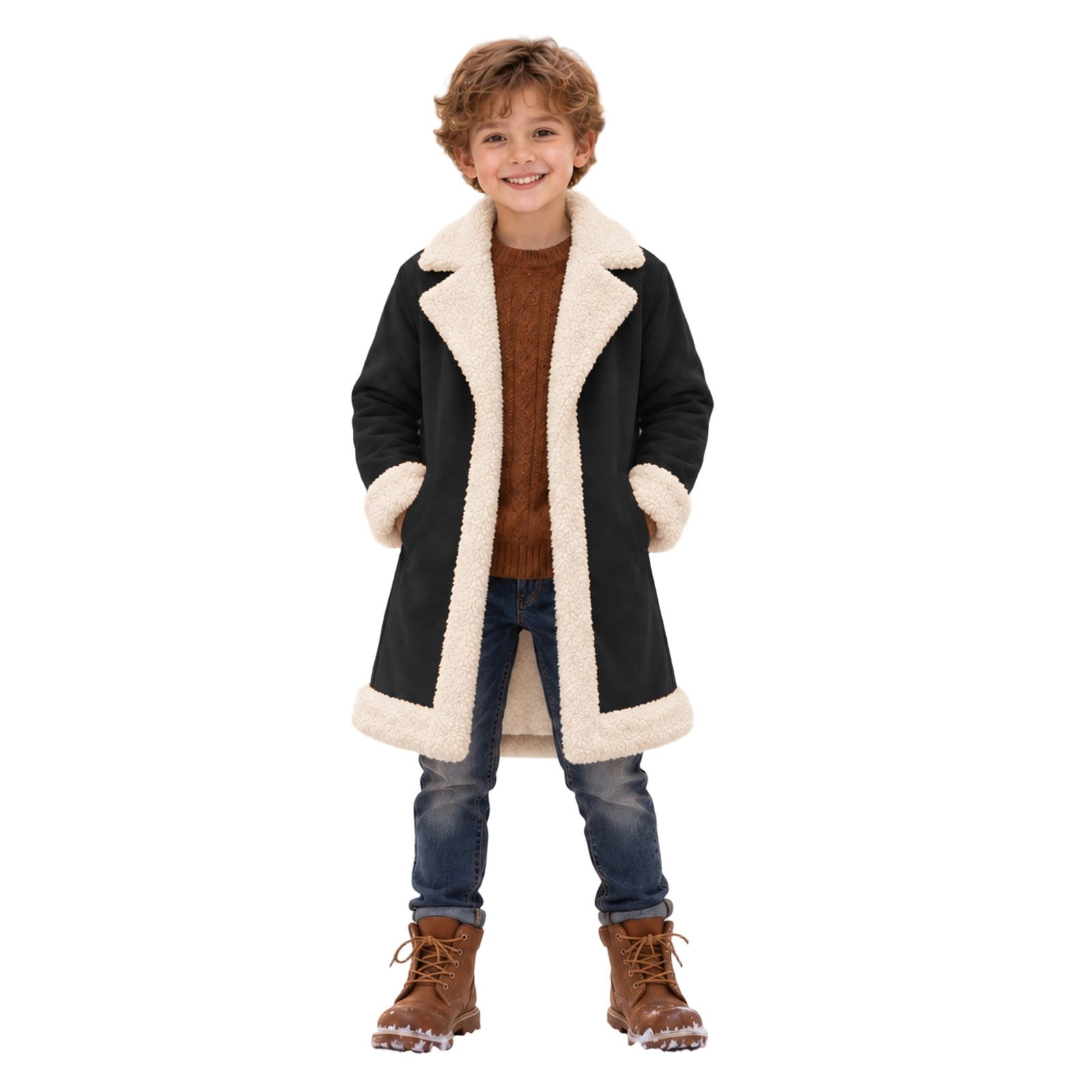 Kids Racing Jacket Kids Long Cardigan Coat Fuzzy Open Front Jacket Boys Girls - Walmart.com