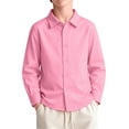 thumbnail image 1 of Kids' Long Sleeve Athletic Polo Shirt Quick Dry Collared School Top PE Class Clothing, 1 of 8