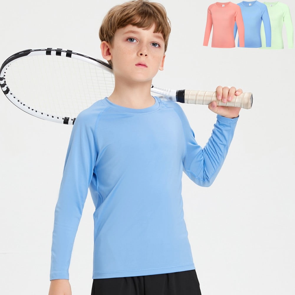 Kids Long Sleeve Athletic Shirts 4-12 Years, Uccdo Girls
