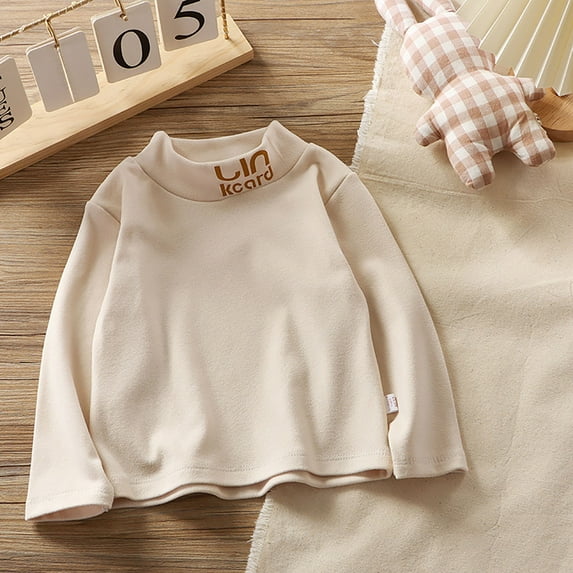 Kids Long Sleeve Shirt Girls Basic Tee Shirts Crewneck Tee Tops Kids Solid Color Polo Shirts for Teen Girls 8-9 Years