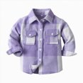 thumbnail image 1 of Kids Long Sleeve Shirts Baby Button Down Jacket Loose Fit Unisex Toddler Coat Outwear,Button Down Jacket 4-5 Years, 1 of 9