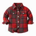 thumbnail image 1 of Kids Long Sleeve Shirts Baby Button Down Jacket Loose Fit Unisex Toddler Coat Outwear,Button Down Jacket 6-12 Months, 1 of 9