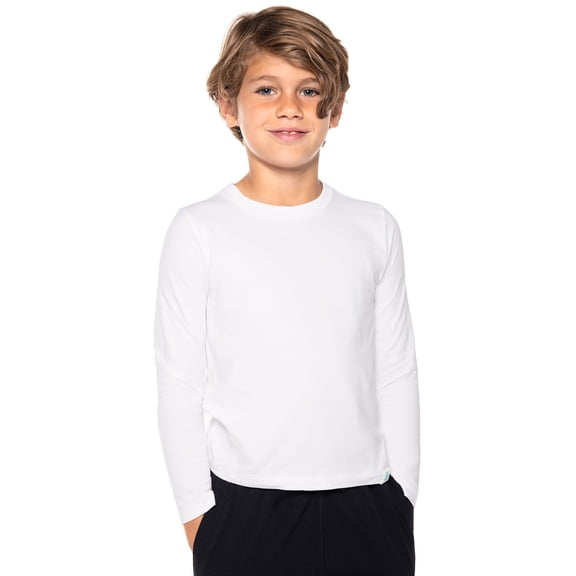 Kids' Long Sleeve Sun Shirt - UPF 50+ Sun Protection - Coco Plum in White