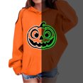 thumbnail image 1 of Kids Long Sleeve Tops Hoodie Sweatshirt, Boys Girls Glow‑in‑the‑Dark Halloween Print Loose Comfortable Pullover, 1 of 9