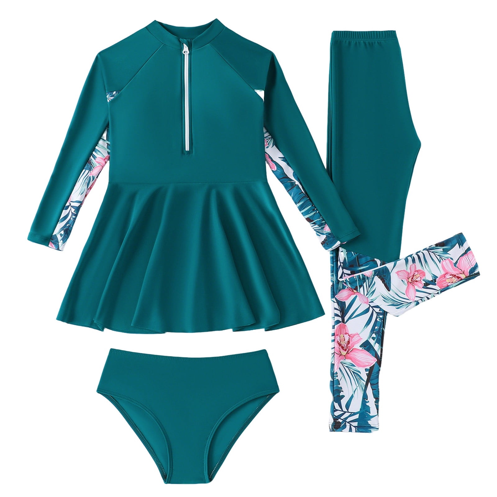 Kids Long Sleeveswim Top Girl Swimsuit Bathing Suits Kids Swim Shorts