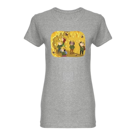 Kids Looking At Honey T-Shirt Women -Image by Shutterstock, Female x-Large