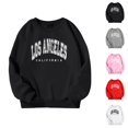 thumbnail image 1 of Kids Los Angeles Sweatshirts Fashion Long Sleeve Crewneck Graphic Sweatshirt for Boys Girls Children Pullover Tops, 1 of 8