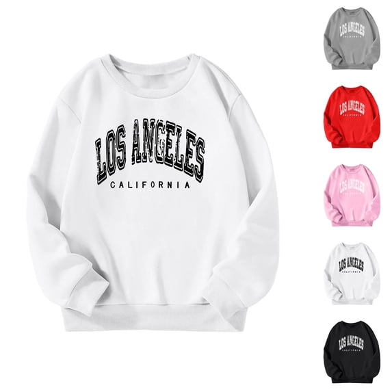 Kids Los Angeles Sweatshirts Long Sleeve Fashion Crewneck Graphic Sweatshirt for Boys Girls Children Pullover Tops