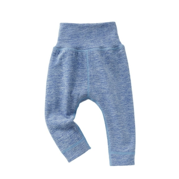 Kids Loungewear Leggings Soft Cotton Tights Boys Girls Fleece Thicken Warm Winter Jogger Pants Girls Stretchy Pants Blue 73