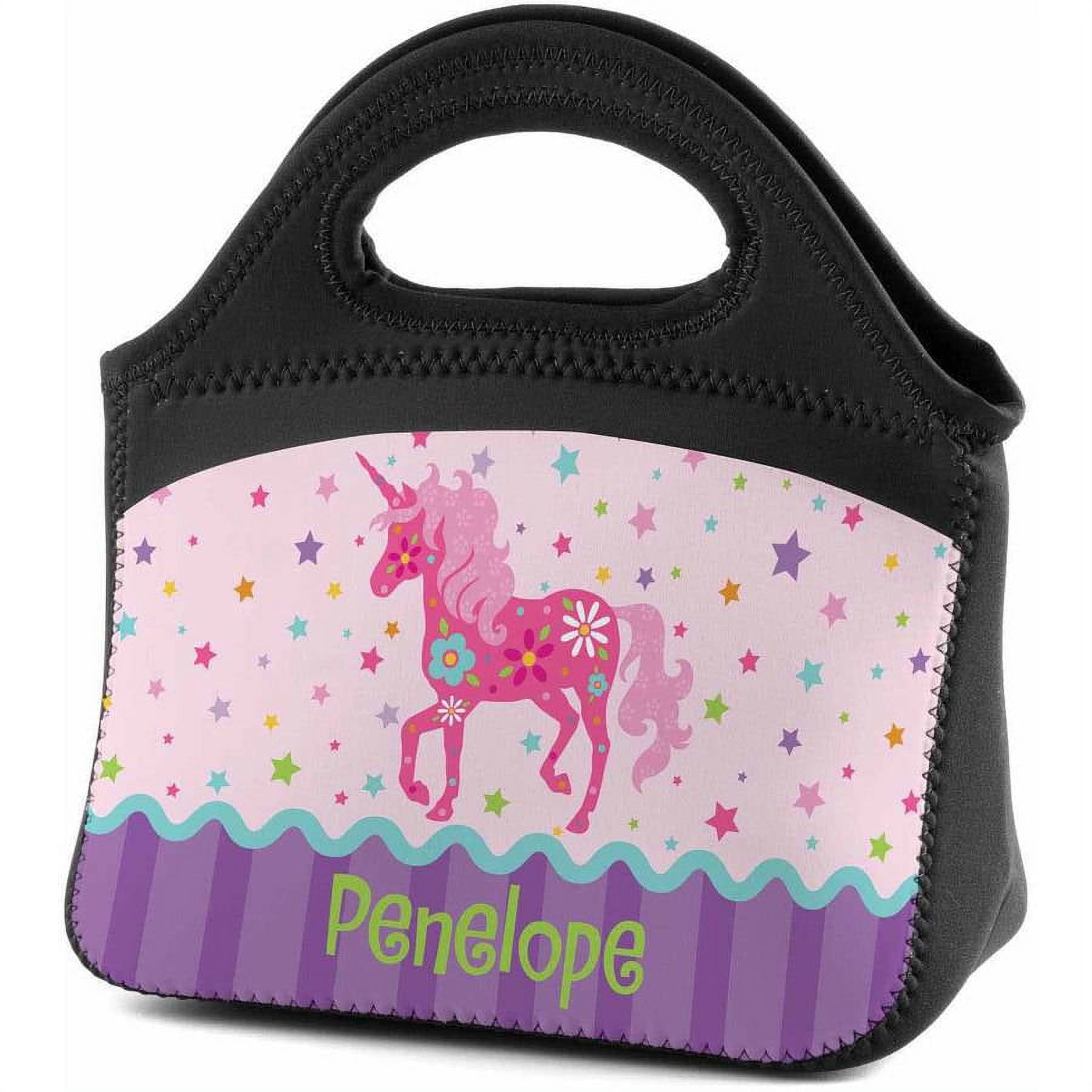 Kids Lunch Bag - Personalized Pretty Unicorn