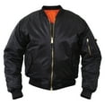 thumbnail image 1 of Kids MA-1 Flight Jacket - Size X-Large Black, 1 of 2