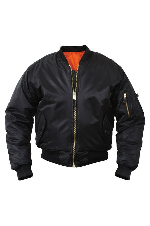 Kids MA-1 Flight Jacket - Size X-Large Black