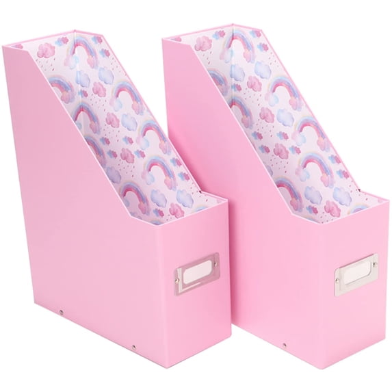 Kids Mag File, Pink/Rainbow, 2 PK