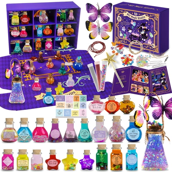 Kids Magic Potion Craft Kit Halloween Fairy Tale DIY Science Set for Ages 6+ Creative Play