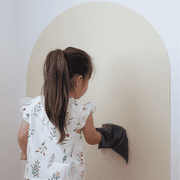 30"x45" Magnetic Ivory Arch Chalkboard Decal with Magnetic Tangram