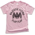 thumbnail image 1 of Kids Majestic Flying Flap Flap Bat Shirt, Youth Kids Boy Girl T-Shirt, Funny Halloween T-shirt, Bat Graphic Tee, Light Pink, Large, 1 of 4
