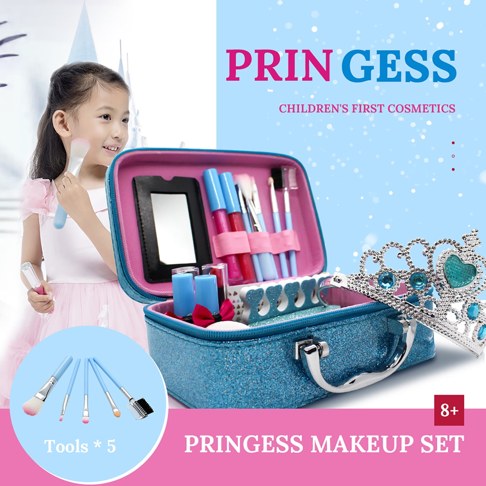 Kids Makeup Kit For Girls, Washable Real Makeup Set For Little Girls
